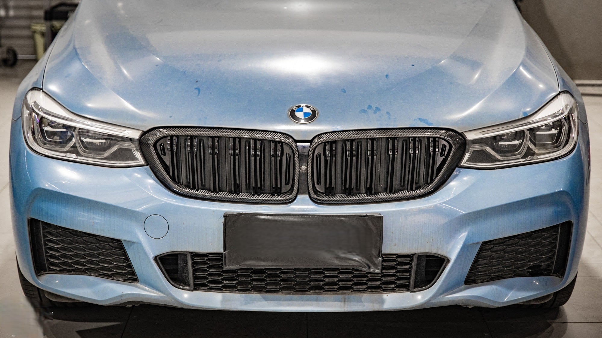 BMW 6 Series Gran Turismo GT 640i 630i 640d 630d 620d Pre-LCI G32 2017 2018 2019 2020 with Aftermarket Parts - Dual Slat Front Kidney Grill Pre-preg Carbon Fiber from Aero Republic