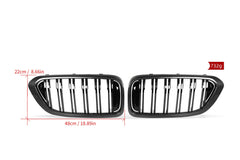 BMW 6 Series Gran Turismo GT 640i 630i 640d 630d 620d Pre-LCI G32 2017 2018 2019 2020 with Aftermarket Parts - Dual Slat Front Kidney Grill Pre-preg Carbon Fiber from Aero Republic