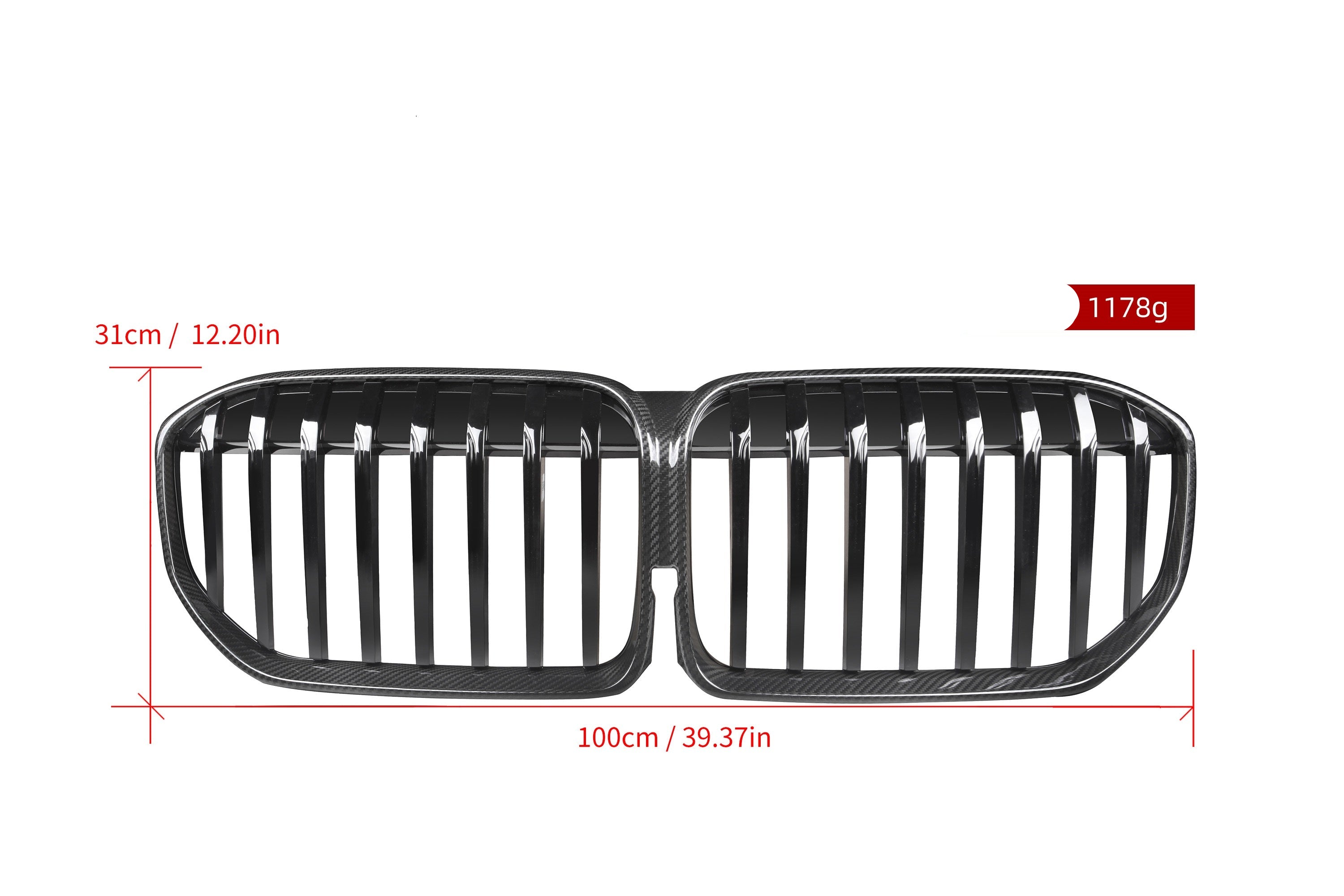 BMW 7 Series M760i xDrive 750i 745e 740i 740d 730d G11 LCI 2020 2021 2022 with Aftermarket Parts - Single Slat Front Kidney Grill Pre-preg Carbon Fiber from Aero Republic