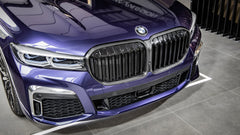 BMW 7 Series M760i xDrive 750i 745e 740i 740d 730d G11 LCI 2020 2021 2022 with Aftermarket Parts - Single Slat Front Kidney Grill Pre-preg Carbon Fiber from Aero Republic