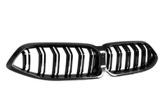 BMW 8 Series M850 840 G14 G15 G16 LCI 2023 2024 with Aftermarket Parts - Dual Slat Front Kidney Grill Pre-preg Carbon Fiber from Aero Republic