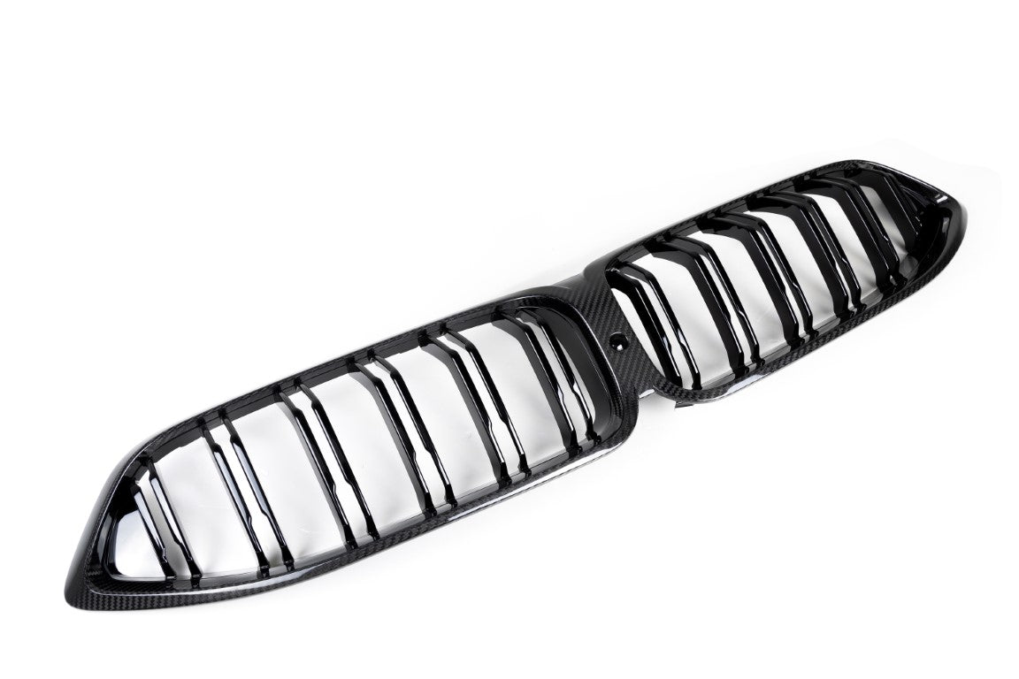 BMW 8 Series M850 840 G14 G15 G16 Pre-LCI 2018 2019 2020 2021 2022 with Aftermarket Parts - Dual Slat Front Kidney Grill Pre-preg Carbon Fiber from Aero Republic