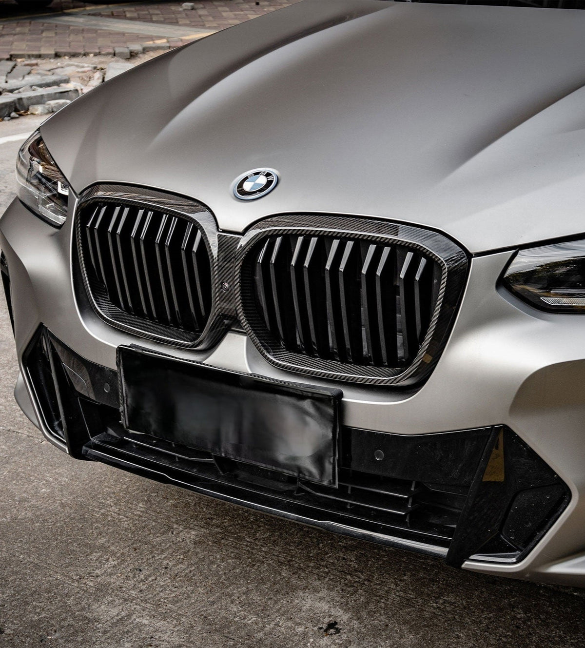 BMW IX3 BEV G08 LCI 2022-ON with Aftermarket Parts - Dual Slat Front Kidney Grill?Carbon Fiber from Aero Republic