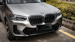 BMW IX3 BEV G08 LCI 2022-ON with Aftermarket Parts - Dual Slat Front Kidney Grill?Carbon Fiber from Aero Republic