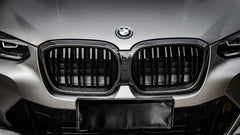 BMW IX3 BEV G08 LCI 2022-ON with Aftermarket Parts - Dual Slat Front Kidney Grill?Carbon Fiber from Aero Republic