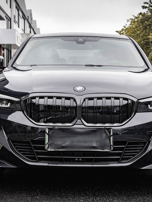 BMW IX3 BEV G08 LCI 2022-ON with Aftermarket Parts - Dual Slat Front Kidney Grill Carbon Fiber from Aero Republic