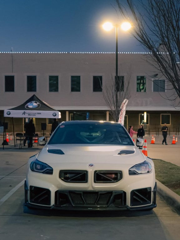 BMW M2C M2 G87 2023-ON & 2 Series M240i 230i G42 2022-ON with Aftermarket Parts - Vor Style Hood Dry Pre-preg Carbon Fiber from Aero Republic