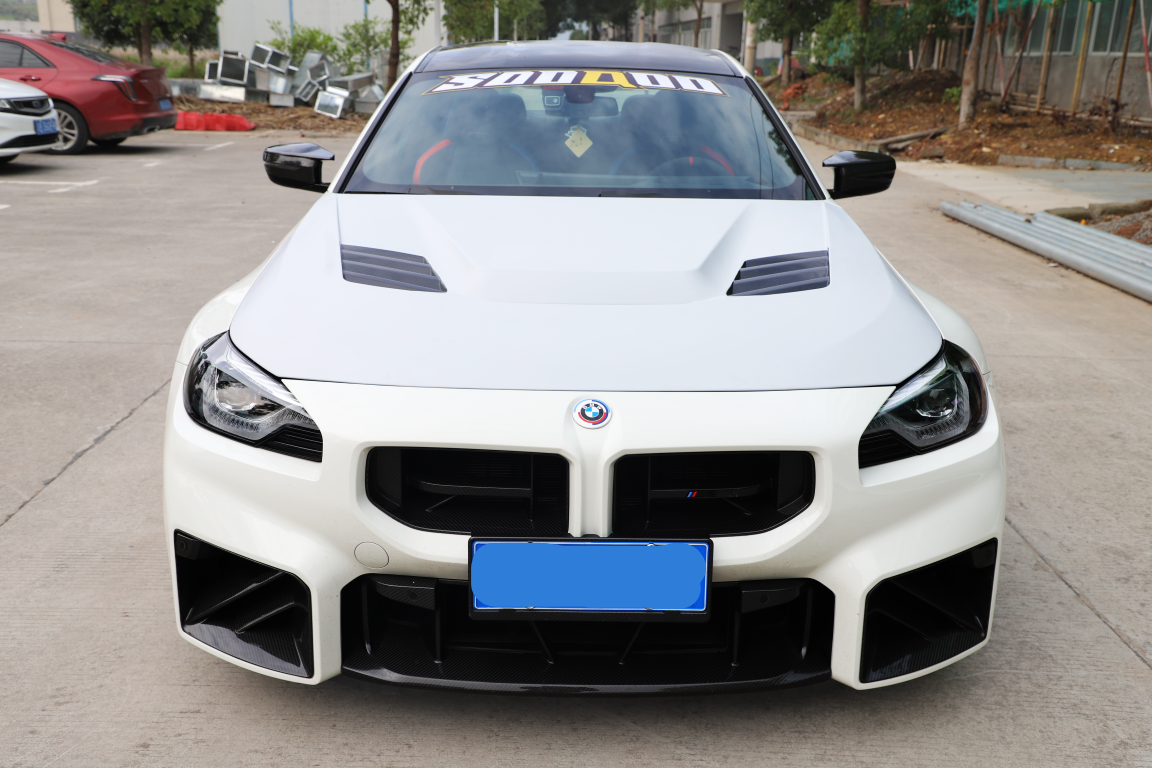 BMW M2C M2 G87 2023-ON & 2 Series M240i 230i G42 2022-ON with Aftermarket Parts - Vor Style Hood Dry Pre-preg Carbon Fiber from Aero Republic