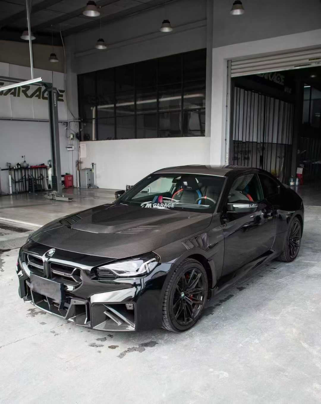 BMW M2C M2 G87 2023-ON & 2 Series M240i 230i G42 2022-ON with Aftermarket Parts - Vor Style Hood Dry Pre-preg Carbon Fiber from Aero Republic