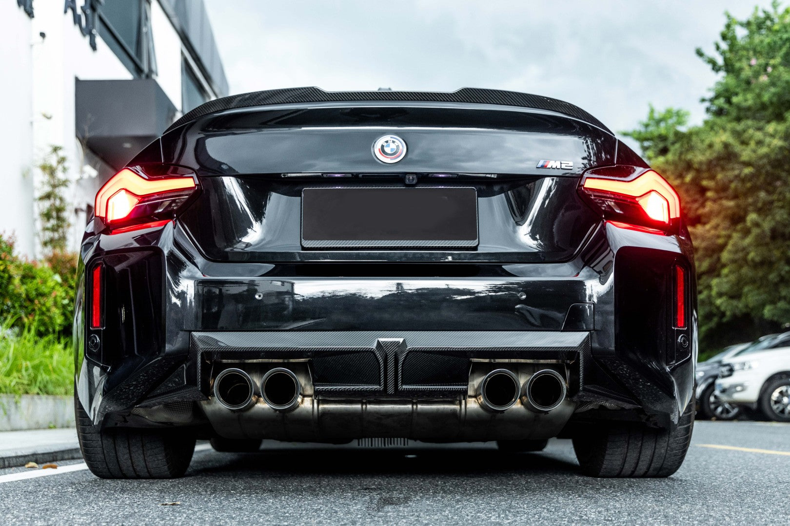 BMW M2 M2C G87 2023-ON with Aftermarket Parts - CS Style Rear Diffuser Dry Pre-preg?Carbon Fiber from Aero Republic
