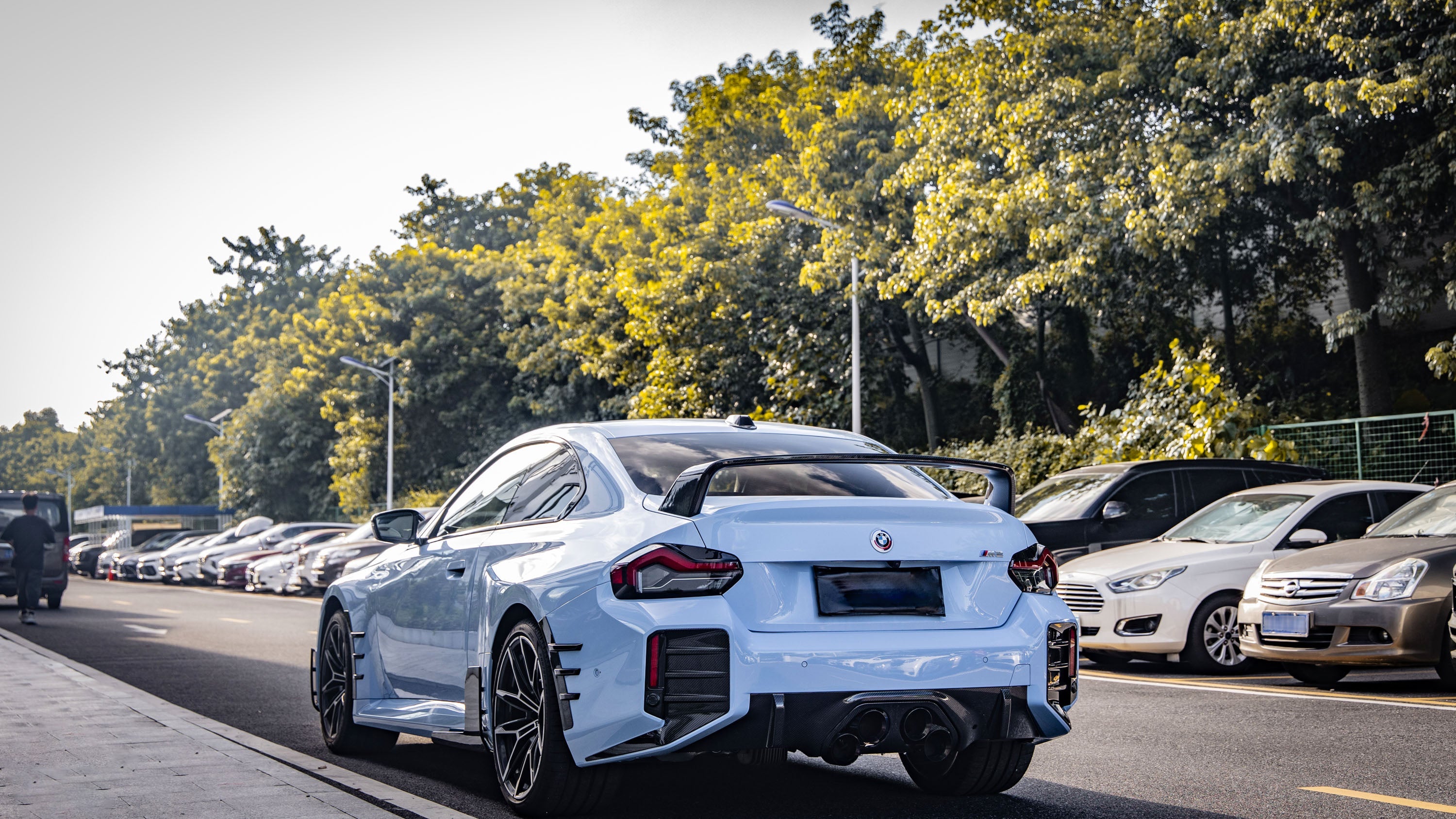 BMW M2 M2C G87 2023 2024 & 2 Series M240 230 G42 2022 2023 2024 with Aftermarket Parts - MP Style Rear Spoiler Wing Pre-preg Carbon from Aero Republic