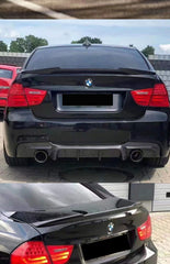 BMW M3 E90 2007 2008 2009 2010 2011 2012 2013 &?3 Series E90 (Both Fits Pre-LCI & LCI) 2006 2007 2008 2009 2010 2011 2012 with Aftermarket Parts - M4 Style Rear Lip Spoiler?Carbon Fiber from Aero Republic