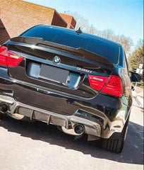 BMW M3 E90 2007 2008 2009 2010 2011 2012 2013 & 3 Series E90 (Both Fits Pre-LCI & LCI) 2006 2007 2008 2009 2010 2011 2012 with Aftermarket Parts - PSM Style Rear Lip Spoiler?Carbon Fiber from Aero Republic