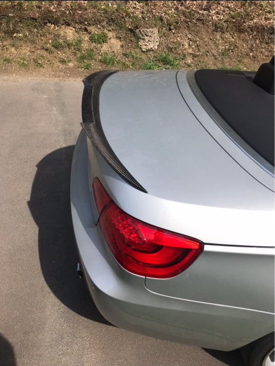 BMW M3 E93 2007 2008 2009 2010 2011 2012 2013 &?3 Series E93 (Both Fits Pre-LCI & LCI) 2006 2007 2008 2009 2010 2011 2012 with Aftermarket Parts - M4 Style Rear Lip Spoiler?Carbon Fiber from Aero Republic