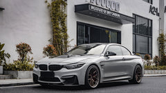 BMW M3 M3C M3CS F80 F81 2014 2015 2016 2017 2018 & M4 M4C M4CS M4CSL F82 F83 2014 2015 2016 2017 2018 2019 2020 with Aftermarket Parts - MP Style Front Lip Pre-preg Carbon Fiber / FRP from Aero Republic