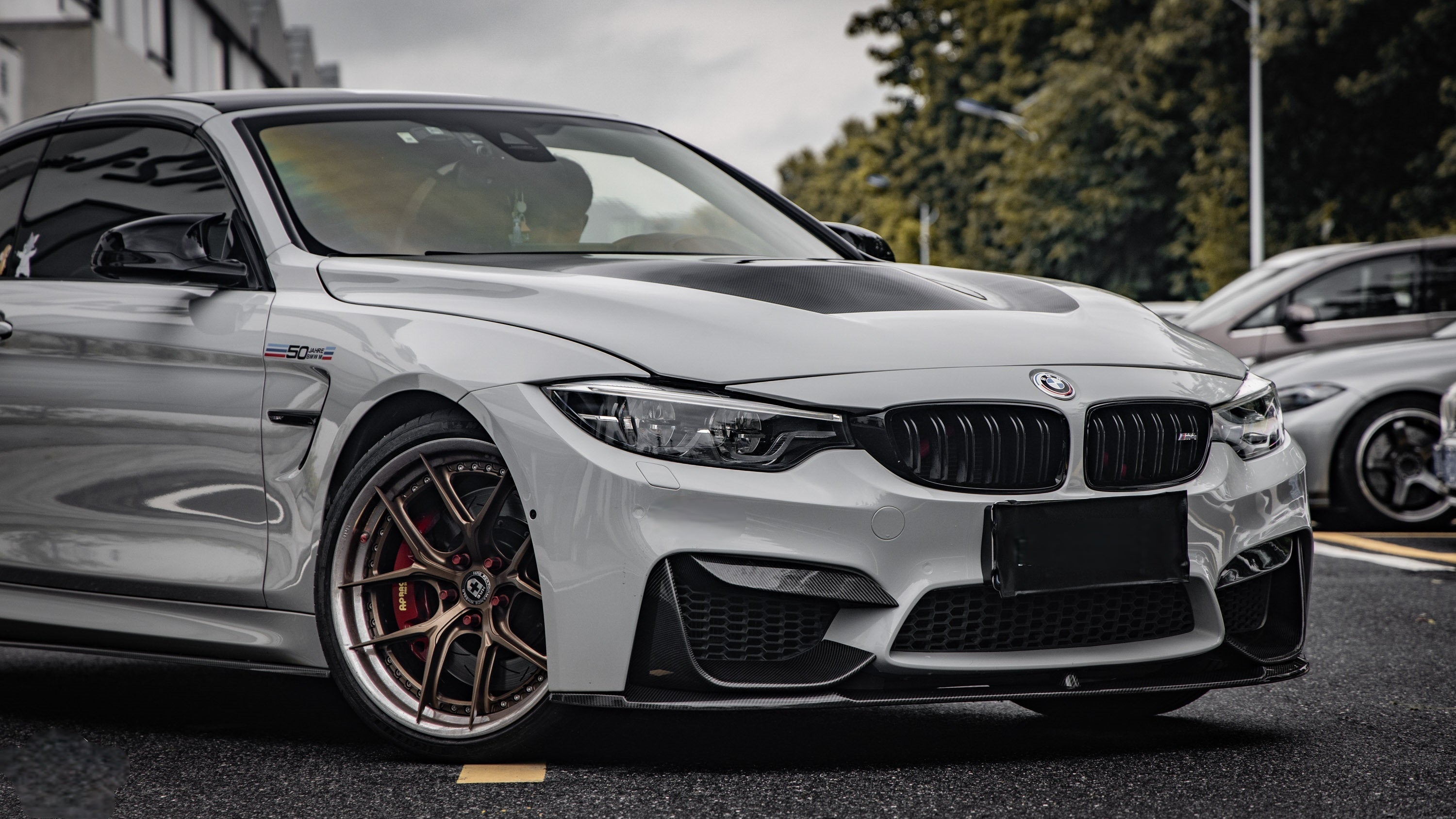 BMW M3 M3C M3CS F80 F81 2014 2015 2016 2017 2018 & M4 M4C M4CS M4CSL F82 F83 2014 2015 2016 2017 2018 2019 2020 with Aftermarket Parts - MP Style Front Lip?Pre-preg Carbon?Fiber from Aero Republic