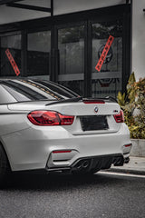 BMW M3 M3C M3CS F80 F81 2014 2015 2016 2017 2018 & M4 M4C M4CS M4CSL F82 F83 2014 2015 2016 2017 2018 2019 2020 with Aftermarket Parts - V Style Rear Diffuser Pre-preg Carbon Fiber / FRP from Aero Republic