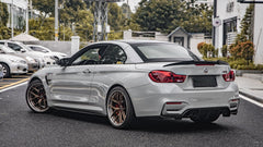 BMW M3 M3C M3CS F80 F81 2014 2015 2016 2017 2018 & M4 M4C M4CS M4CSL F82 F83 2014 2015 2016 2017 2018 2019 2020 with Aftermarket Parts - V Style Rear Diffuser Pre-preg Carbon Fiber / FRP from Aero Republic