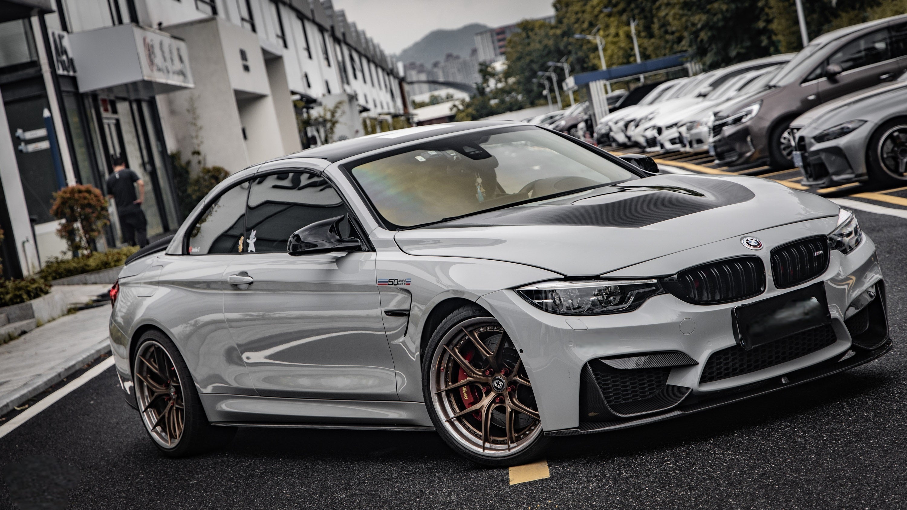 BMW M3 M3C M3CS F80 F81 2014 2015 2016 2017 2018 & M4 M4C M4CS M4CSL F82 F83 2014 2015 2016 2017 2018 2019 2020 with Aftermarket Parts - MP Style Side Skirts Pre-preg Carbon Fiber / FRP from Aero Republic