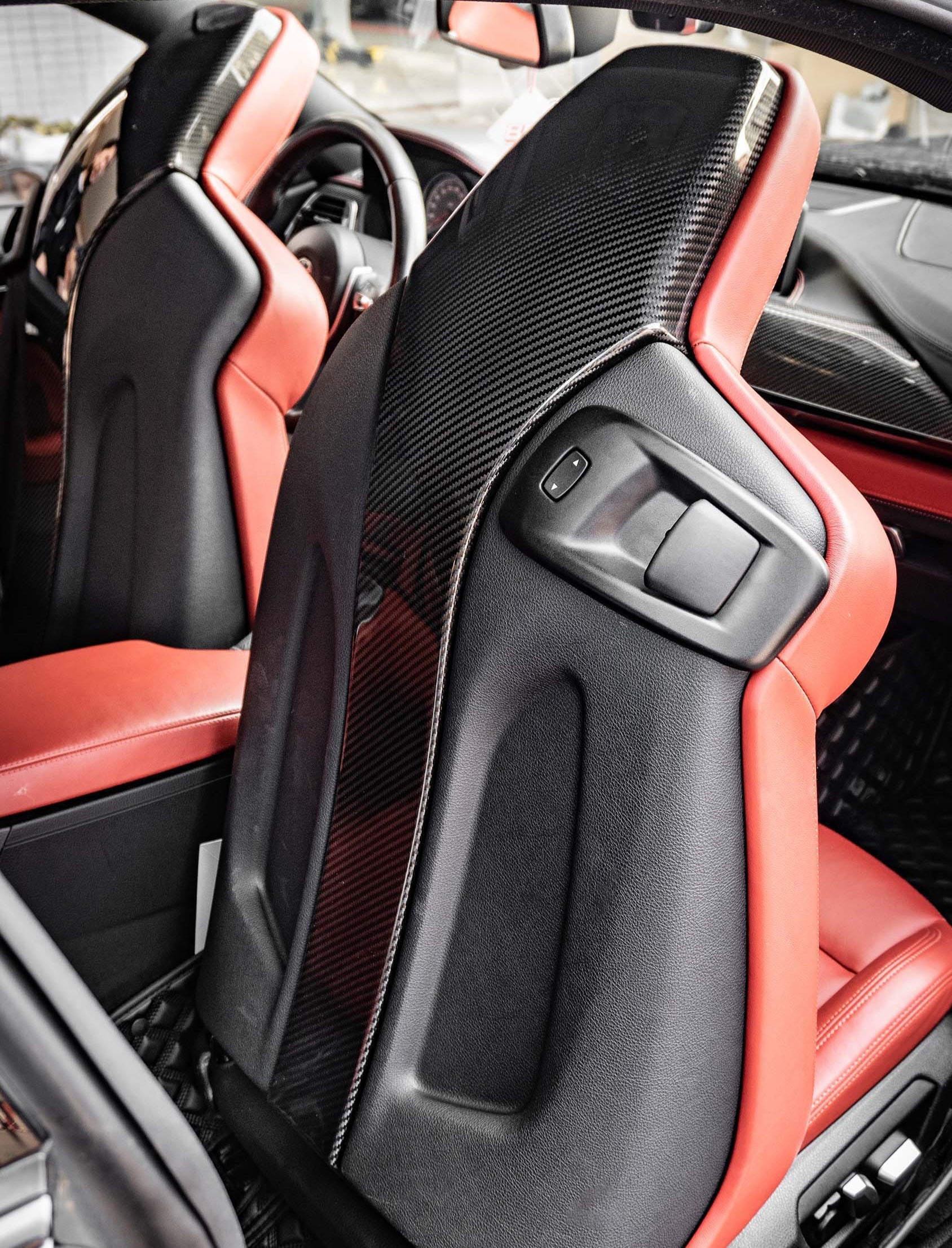 BMW M3 M3C M3CS F80 F81 2014 2015 2016 2017 2018 & M4 M4C M4CS M4CSL F82 F83 2014 2015 2016 2017 2018 2019 2020 with Aftermarket Parts - OE Style Seat-back Cover?Carbon Fiber / FRP from Aero Republic