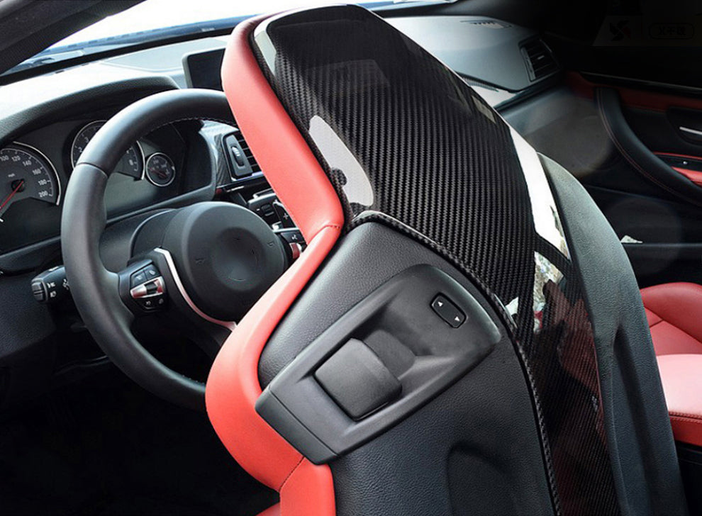 BMW M3 M3C M3CS F80 F81 2014 2015 2016 2017 2018 & M4 M4C M4CS M4CSL F82 F83 2014 2015 2016 2017 2018 2019 2020 with Aftermarket Parts - OE Style Seat-back Cover?Carbon Fiber / FRP from Aero Republic