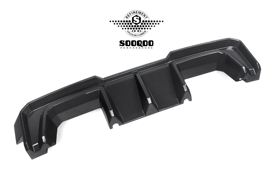 BMW M3CS M3C M3 G80 G81 & M4CS M4C M4 G82 G83 2021-ON with Aftermarket Parts - B Style (Without Light) Rear Diffuser & Rear Canards Pre-preg Carbon Fiber from Aero Republic
