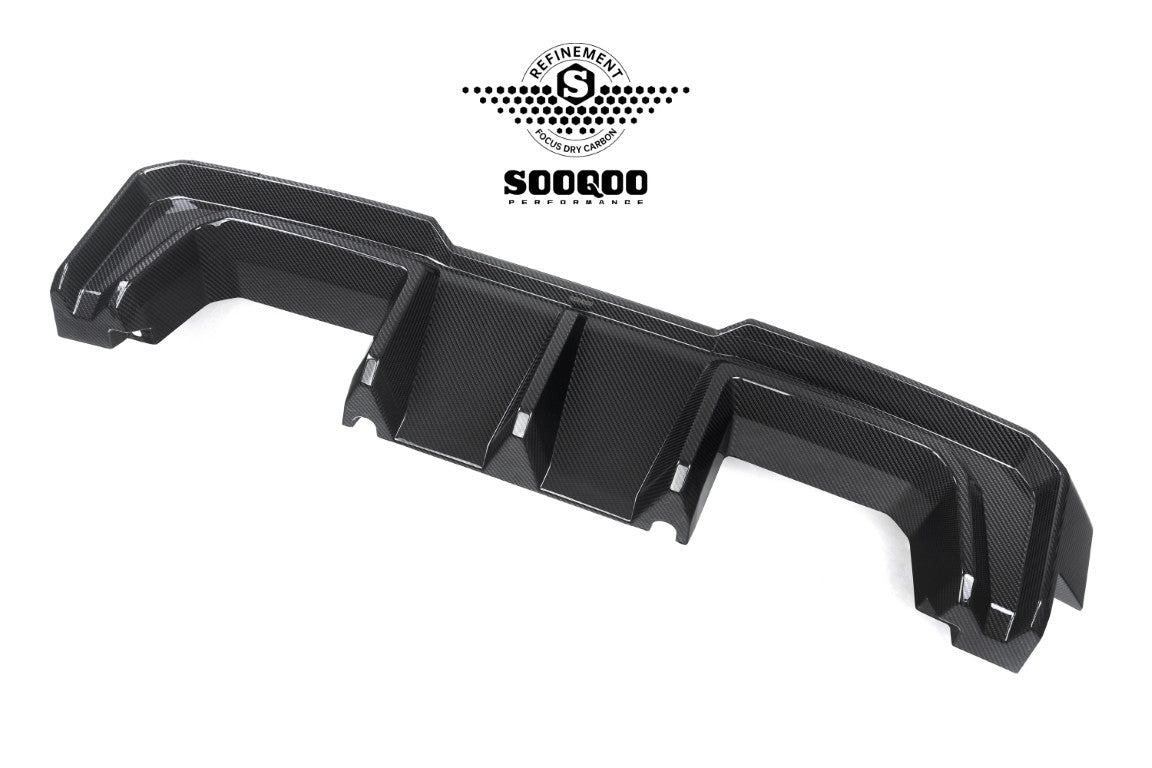 BMW M3CS M3C M3 G80 G81 & M4CS M4C M4 G82 G83 2021-ON with Aftermarket Parts - B Style (Without Light) Rear Diffuser & Rear Canards Pre-preg Carbon Fiber from Aero Republic