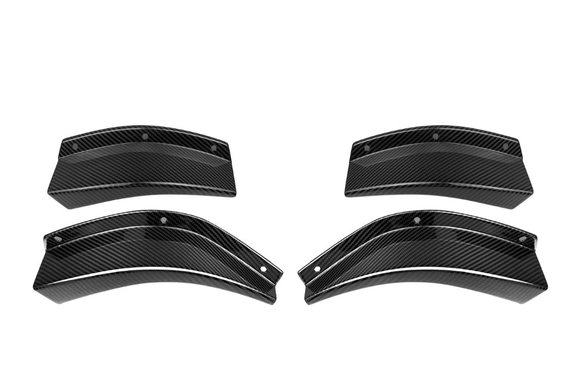 BMW M3CS M3C M3 G80 G81 & M4CS M4C M4 G82 G83 2021-ON with Aftermarket Parts - GT4 Style Front Canards Pre-preg Carbon Fiber from Aero Republic