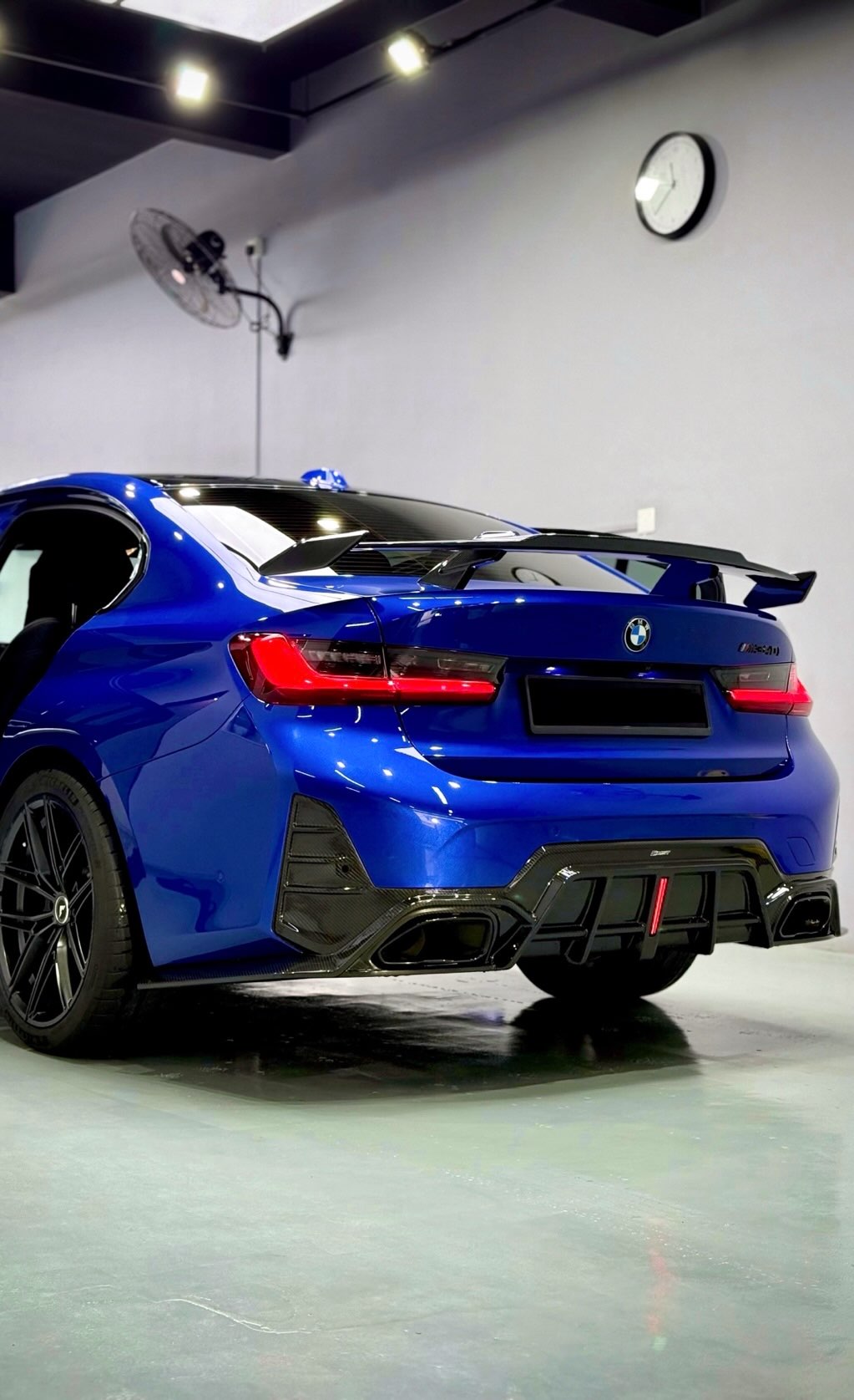 BMW M3 M3C M3CS G80 2021-ON &?3 Series M340i 330i (Fits Both Pre-LCI & LCI) G20 2019-ON with Aftermarket Parts - MP Style Rear Wing & Under Trunk Support Brace Carbon Fiber/FRP/PP from Aero Republic