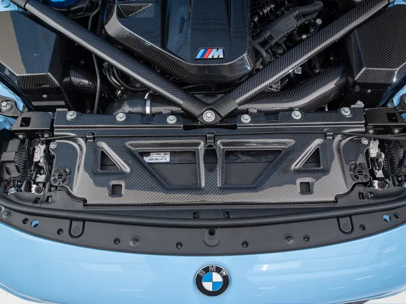 BMW M3 M3C G80 & M4 M4C G82 G83 2021-ON with Aftermarket Parts - Front Upper Radiator Cooling Plate Dry Pre-preg Carbon Fiber from Aero Republic