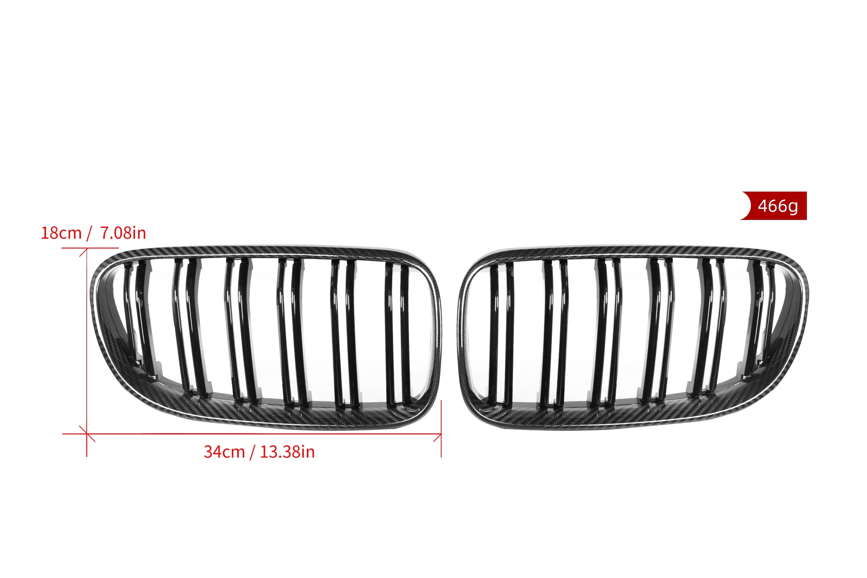 BMW M3 E92 E93 LCI 2009 2010 2011 2012 with Aftermarket Parts - Dual Slat Front Kidney Grill Pre-preg Carbon Fiber from Aero Republic