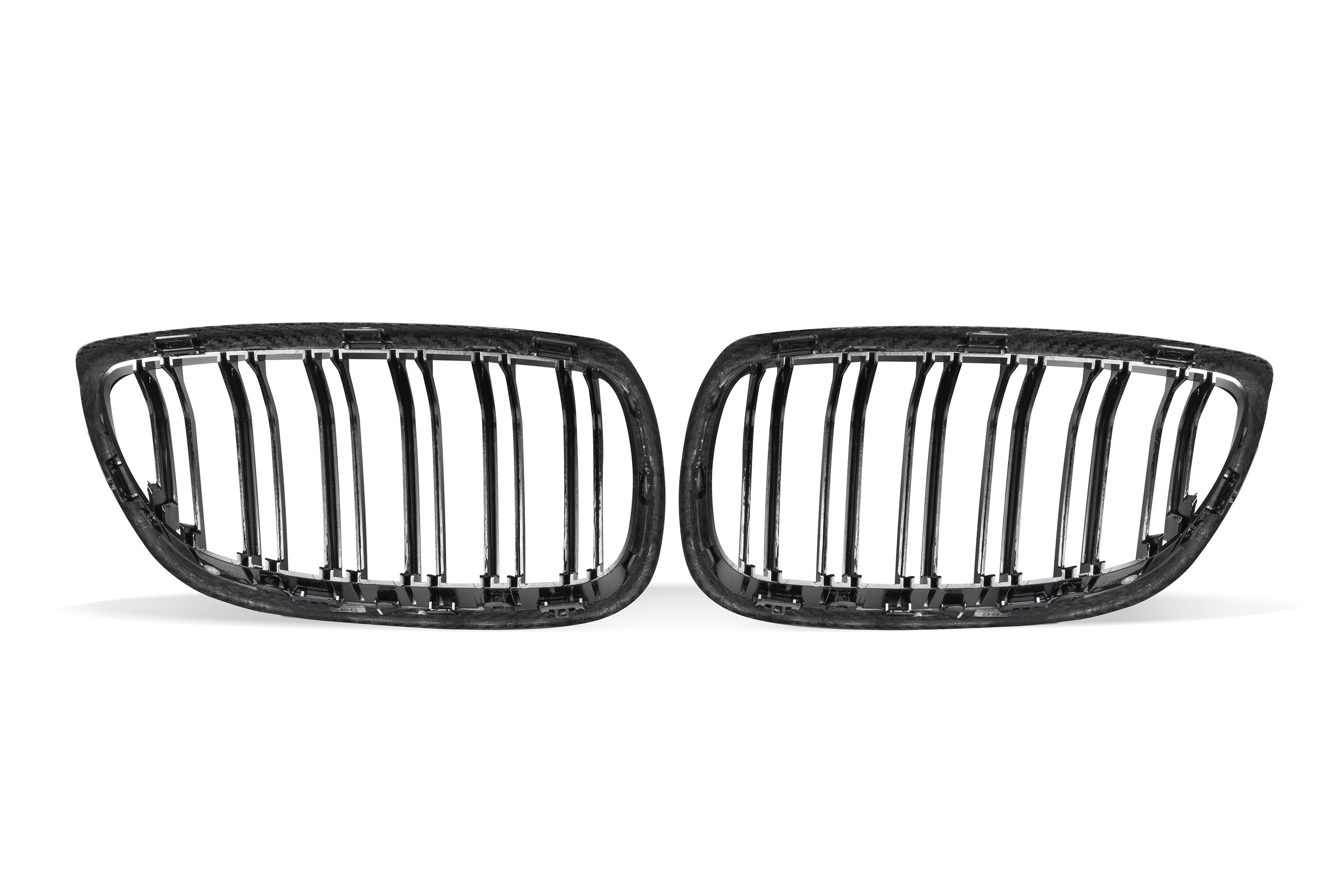 BMW M3 E92 E93 Pre-LCI 2006 2007 2008 with Aftermarket Parts - Dual Slat Front Kidney Grill Pre-preg Carbon Fiber from Aero Republic