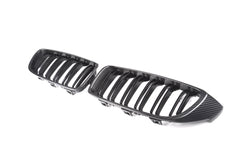 BMW M3 F80 2014 2015 2016 2017 2018 & M4 F82 F83 2014 2015 2016 2017 2018 2019 2020 with Aftermarket Parts - Dual Slat Front Kidney Grill Pre-preg Carbon Fiber from Aero Republic