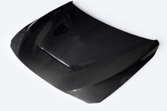 BMW M3/M3C F80 F81 2014 2015 2016 2017 2018 & M4/M4C F82 F83 2014 2015 2016 2017 2018 2019 2020 with Aftermarket Parts - GTS Hood Bonnet Dry Pre-preg Carbon Fiber from Aero Republic