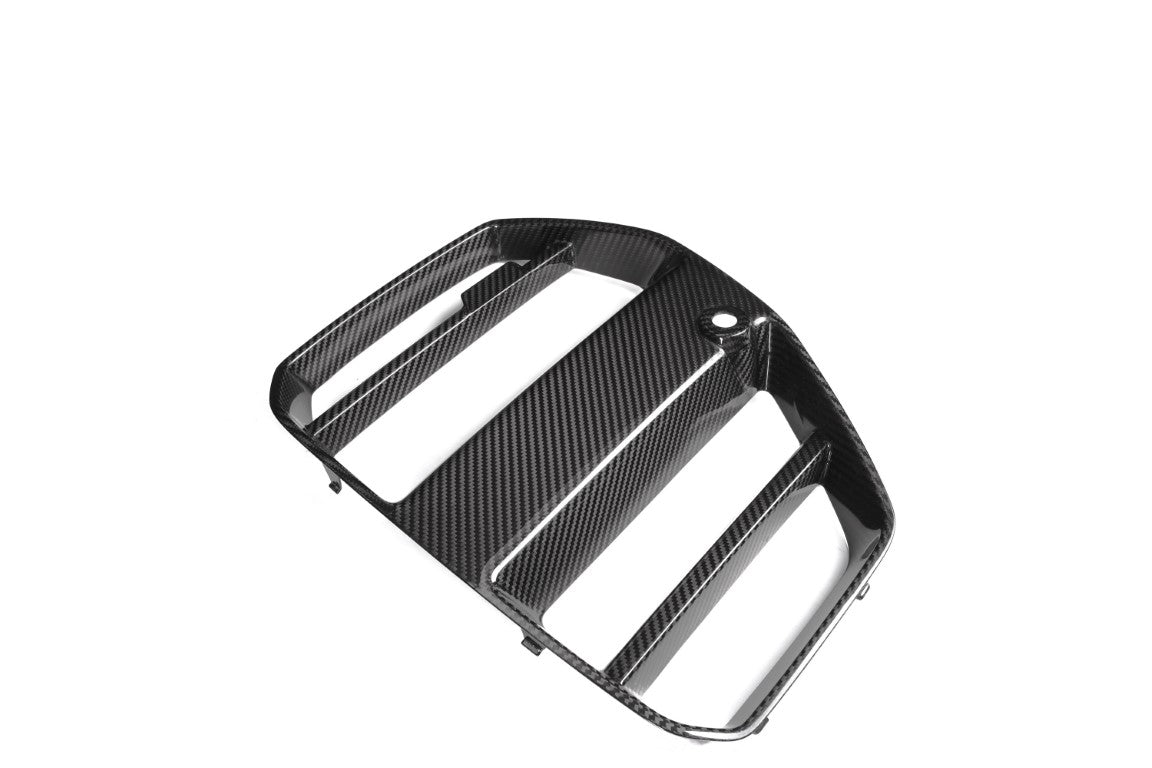 BMW M3 M3C M3CS G80 G81 2021 2022 2023 2024 & M4 M4C M4CS G82 G83 2021 2022 2023 2024 with Aftermarket Parts - ST Style Front Kidney Grill Pre-preg Carbon Fiber from Aero Republic