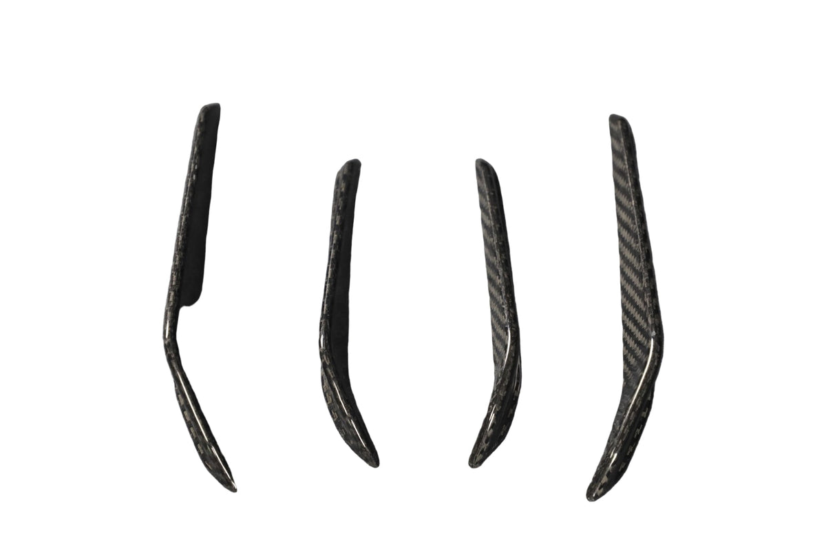 BMW M3 M3C M3CS G80 G81 2021-ON & M4 M4C M4CS M4CSL G82 G83 2021-ON with Aftermarket Parts - V1 Front Bumper Canards Dry Pre-preg Carbon Fiber from Aero Republic