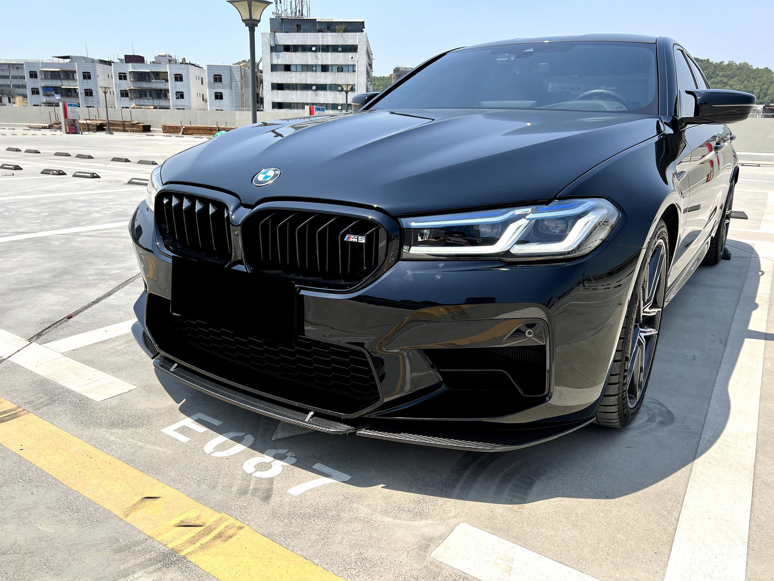 BMW M5 M5C F90 LCI 2021-ON with Aftermarket Parts - ST Style Front Lip Pre-preg Carbon Fiber from Aero Republic