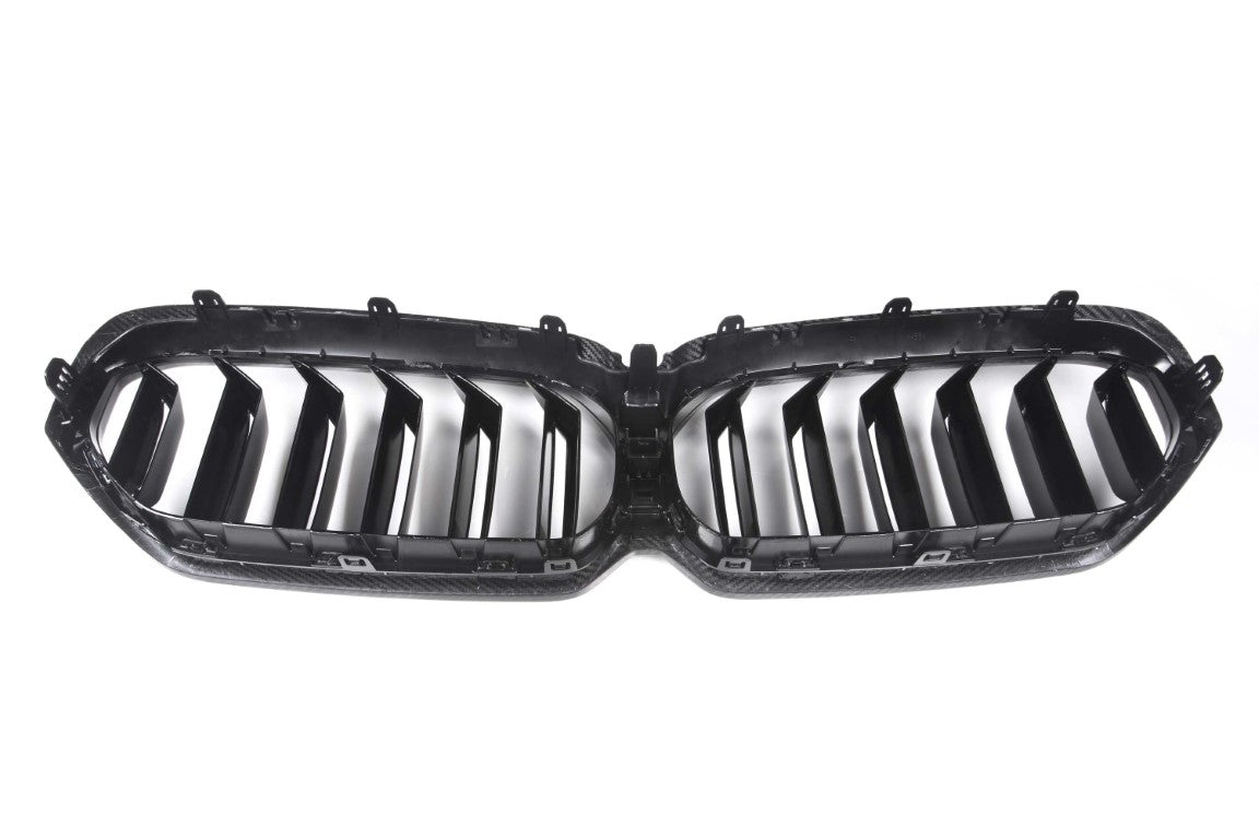 BMW M5 M5C F90 LCI 2021 2022 2023 2024 & 5 Series M550 540 G30 G31 LCI 2021 2022 2023 with Aftermarket Parts - Dual Slat Front Kidney Grill Pre-preg Carbon Fiber from Aero Republic