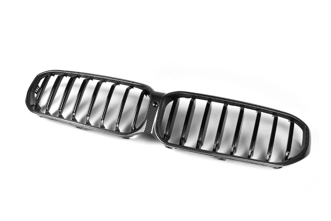 BMW M5 M5C F90 LCI 2021 2022 2023 2024 & 5 Series M550 540 G30 G31 LCI 2021 2022 2023 with Aftermarket Parts - Single Slat Front Kidney Grill Pre-preg Carbon Fiber from Aero Republic