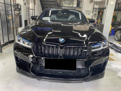 BMW M5 M5C F90 Pre-LCI 2018 2019 2020 with Aftermarket Parts - MT Style Front Lip Pre-preg Carbon Fiber from Aero Republic