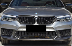 BMW M5 M5C F90 Pre-LCI 2018 2019 2020 with Aftermarket Parts - MP Style Side Splitter & Front Lip Pre-preg Carbon Fiber from Aero Republic