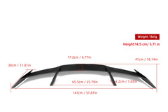 BMW M5 M5C F90 (Fits Both Pre-LCI & LCI) 2018 2019 2020 2021 2022 2023 & 5 Series M550 540 G30 (Fits both Pre-LCI & LCI) 2017 2018 2019 2020 2021 2022 2023 with Aftermarket Parts - MP Style Rear Wing Carbon Fiber/FRP from ArmorExtend