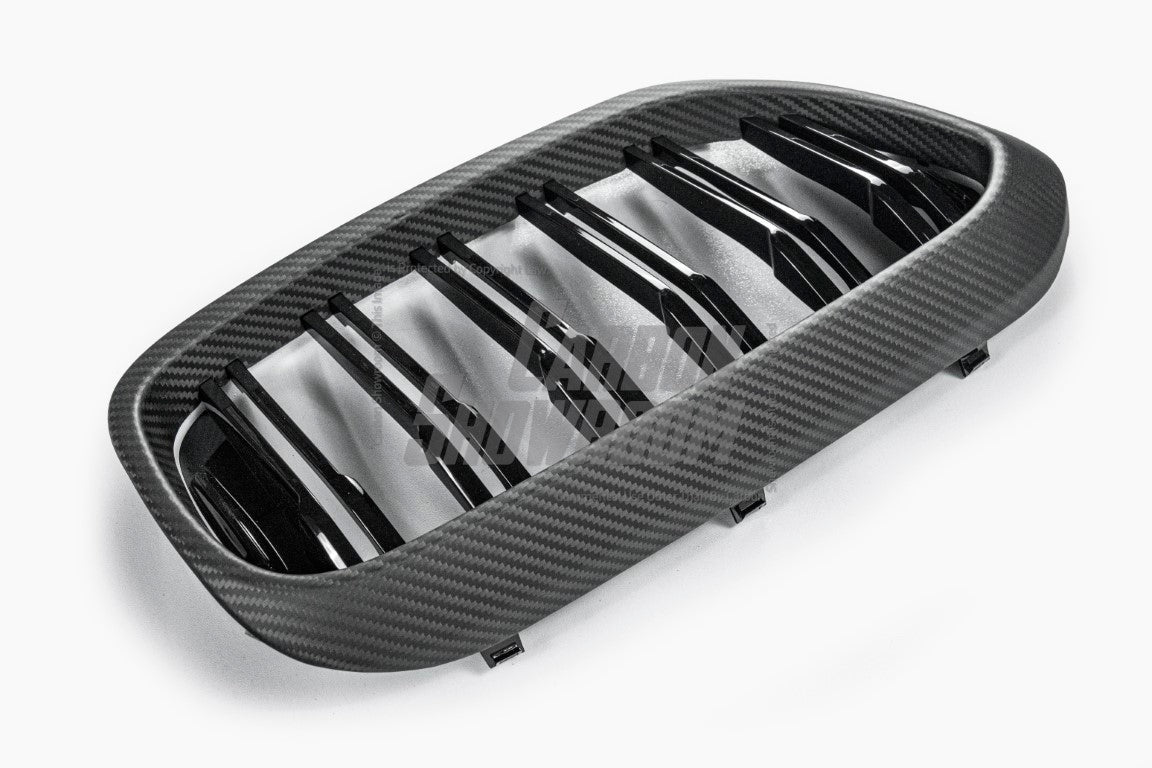 BMW M5 M5C F90 Pre-LCI 2018 2019 2020 & 5 Series M550 540 G30 G31 Pre-LCI 2017 2018 2019 2020?with Aftermarket Parts - Dual Slat Front Kidney Grill Pre-preg Carbon Fiber from Aero Republic