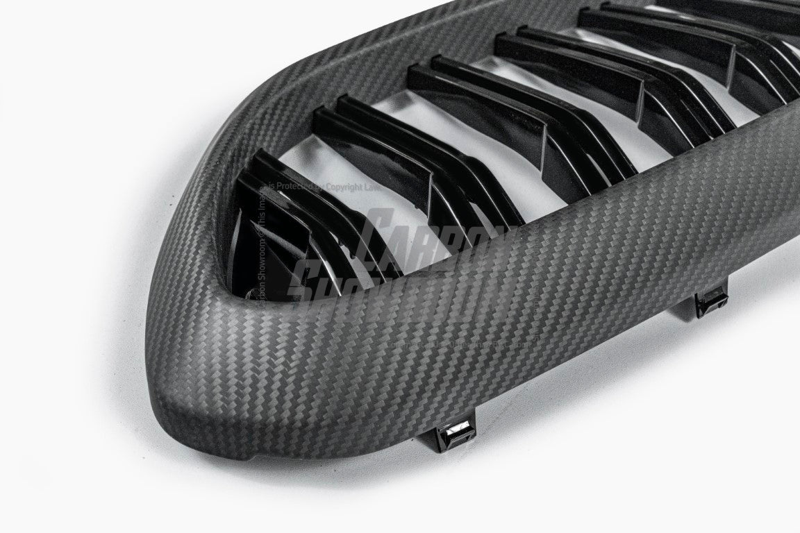 BMW M5 M5C F90 Pre-LCI 2018 2019 2020 & 5 Series M550 540 G30 G31 Pre-LCI 2017 2018 2019 2020?with Aftermarket Parts - Dual Slat Front Kidney Grill Pre-preg Carbon Fiber from Aero Republic