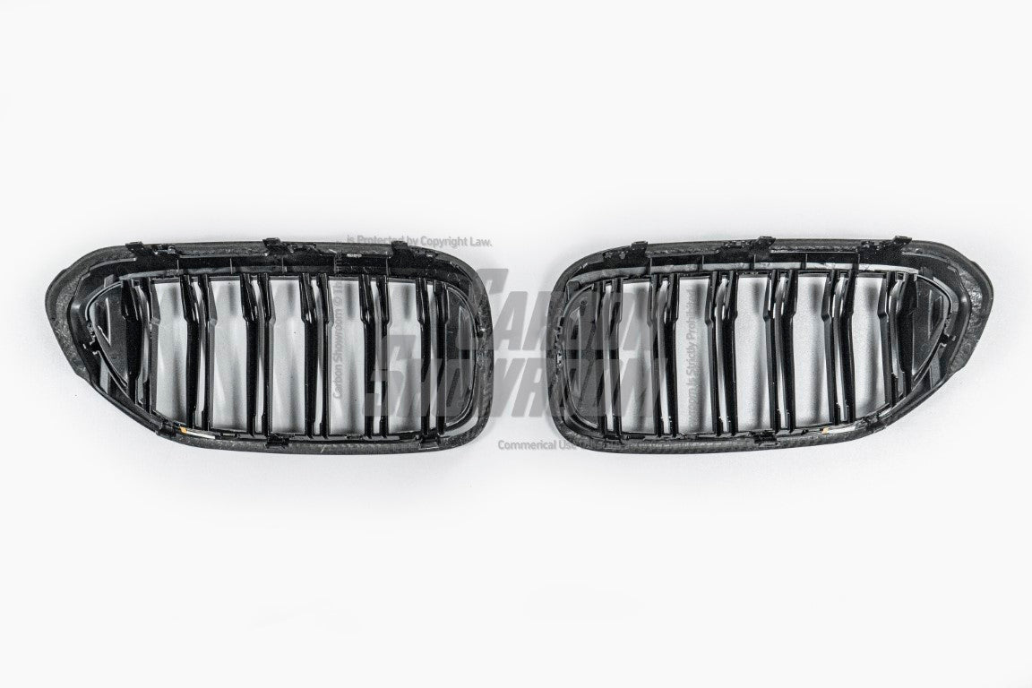 BMW M5 M5C F90 Pre-LCI 2018 2019 2020 & 5 Series M550 540 G30 G31 Pre-LCI 2017 2018 2019 2020?with Aftermarket Parts - Dual Slat Front Kidney Grill Pre-preg Carbon Fiber from Aero Republic