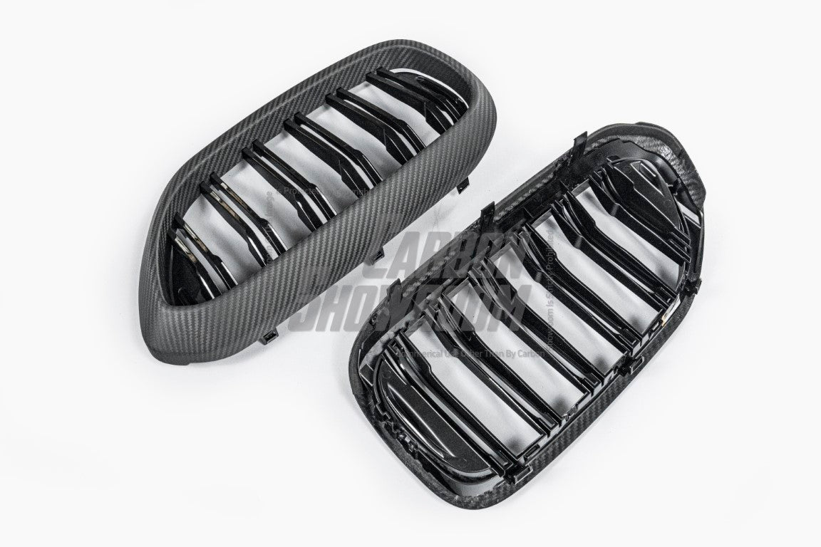 BMW M5 M5C F90 Pre-LCI 2018 2019 2020 & 5 Series M550 540 G30 G31 Pre-LCI 2017 2018 2019 2020?with Aftermarket Parts - Dual Slat Front Kidney Grill Pre-preg Carbon Fiber from Aero Republic