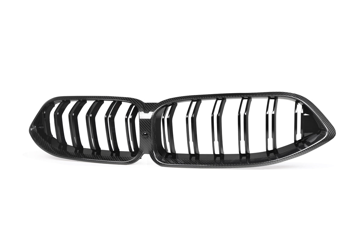 BMW M8 F91 F92 F93 2019-ON with Aftermarket Parts - Dual Slat Front Kidney Grill Pre-preg Carbon Fiber from Aero Republic