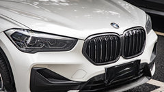 BMW X1 xDrive25e xDrive25i x/sDrive20i sDrive18i xDrive25d sDrive20d sDrive18d sDrive16d F48 LCI 2019 2020 2021 2022 with Aftermarket Parts - Dual Slat Front Kidney Grill Pre-preg Carbon Fiber from Aero Republic