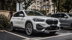 BMW X1 xDrive25e xDrive25i x/sDrive20i sDrive18i xDrive25d sDrive20d sDrive18d sDrive16d F48 LCI 2019 2020 2021 2022 with Aftermarket Parts - Dual Slat Front Kidney Grill Pre-preg Carbon Fiber from Aero Republic