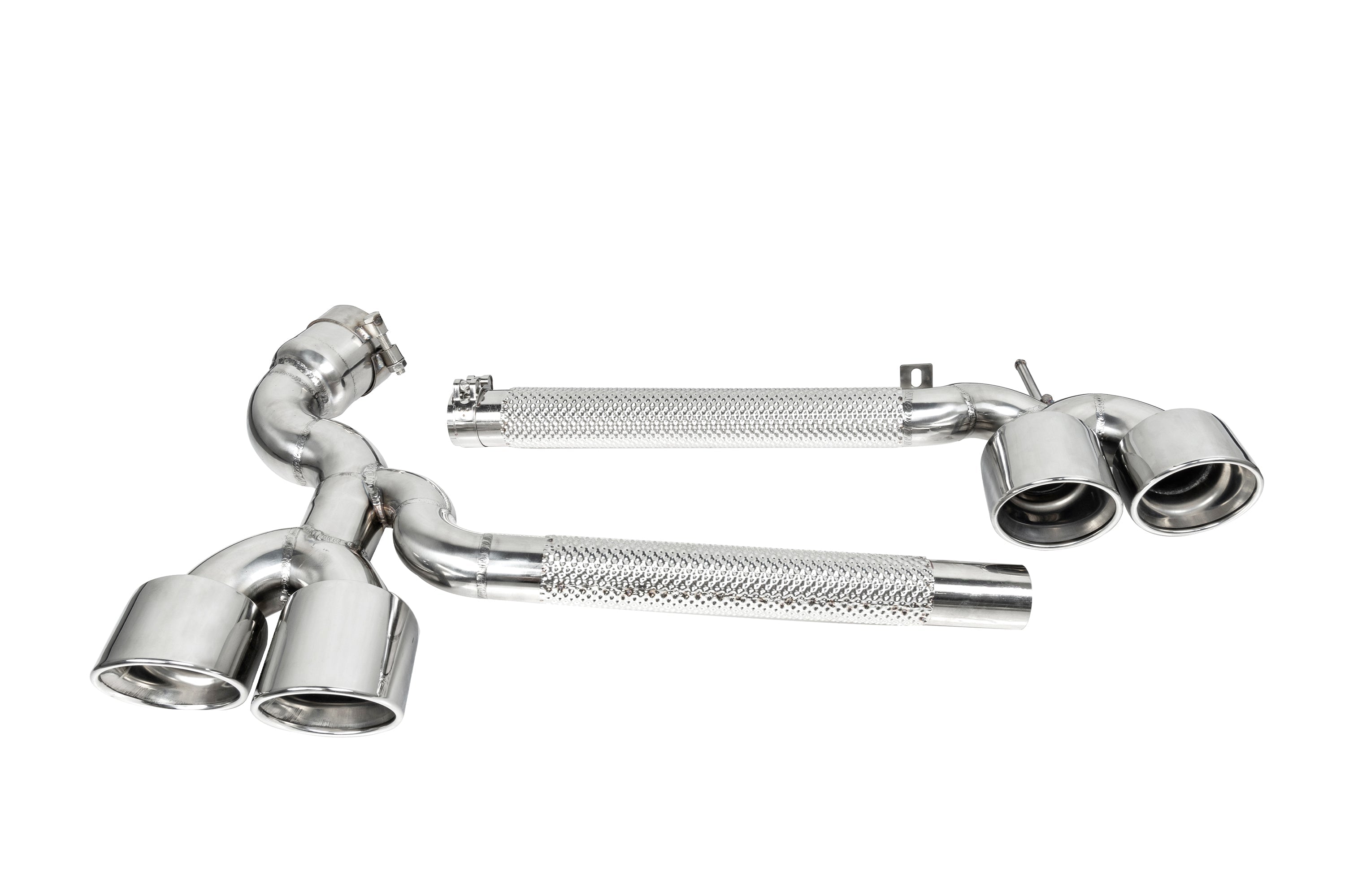 BMW X3 30i xDrive G45 2025-ON with Aftermarket Parts - Axle-back Exhaust Quad Exit Tips Conversion Stainless Steel / Carbon Fiber from Aero Republic